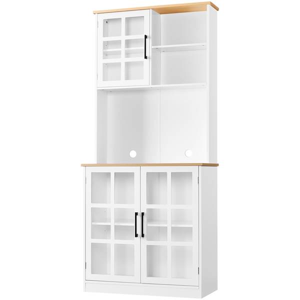 Buffetschrank ARE34 Weiß - Holzwerkstoff - 80 x 183 x 37 cm