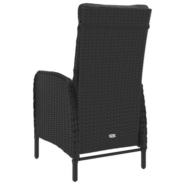 Eethoek Voor Buiten 3012966 set van 9 zwart - polyrotan - 58 x 108 x 63 cm
