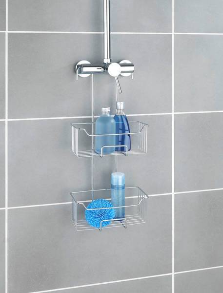 Thermostat-Duschregal Milo Edelstahl - Silber