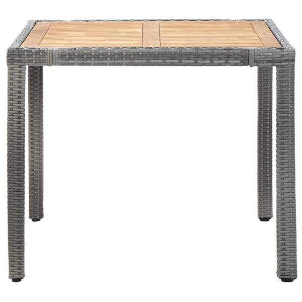 Garten Essgruppe 3002195-4 5-teilig Grau - Polyester - Akazie - Polyethylen - 90 x 75 x 90 cm