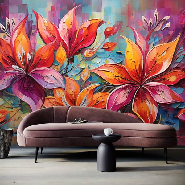 Vlies-Fotobehang ABSTRACT Bloemen Natuur 360 x 240 x 240 cm