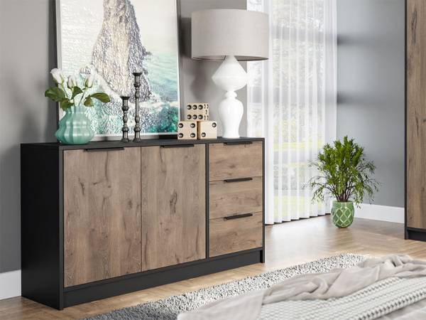 Kombikommode Lati 2D3S Braun - Holzwerkstoff - 41 x 81 x 138 cm