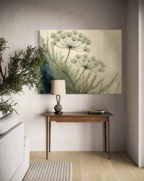 Wandbild botanische pflanzen abstraktion 60 x 40 cm
