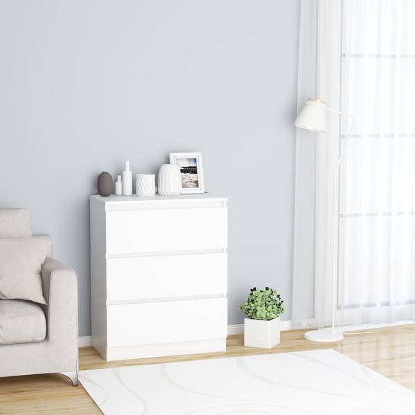 Sideboard DE818 Weiß - Holzwerkstoff - 35 x 76 x 60 cm