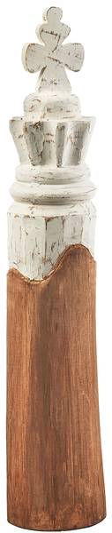 Dekofigur CHESS KING Braun - Massivholz - 12 x 62 x 12 cm