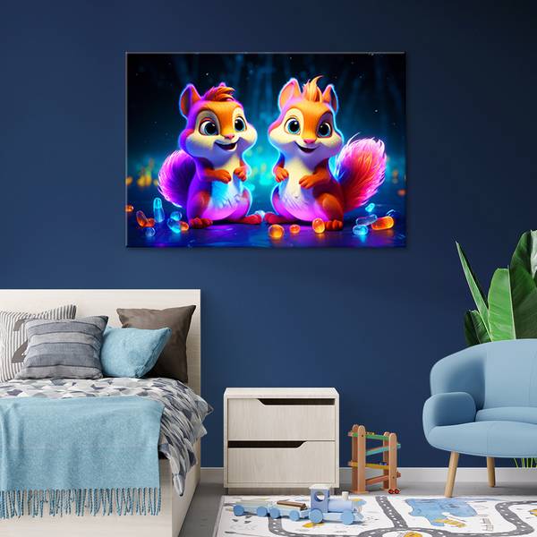 Wandbild eichhörnchen 120 x 80 cm