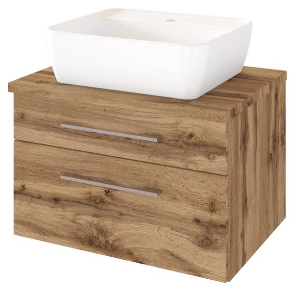 Waschtisch-Set Davos 90cm Braun - Holzwerkstoff - 90 x 180 x 47 cm