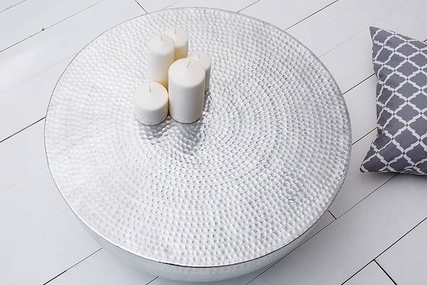 Couchtisch ORIENT II Silber - Metall - 60 x 30 x 60 cm