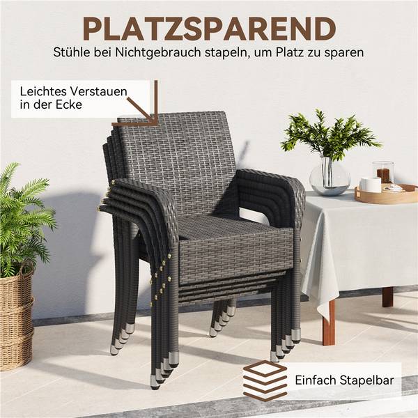 Gartenstuhl ARH29 2er Set Grau
