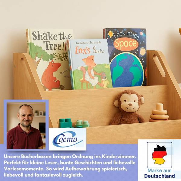 Bücherbox DOOWY Braun - Holzwerkstoff - 60 x 33 x 24 cm