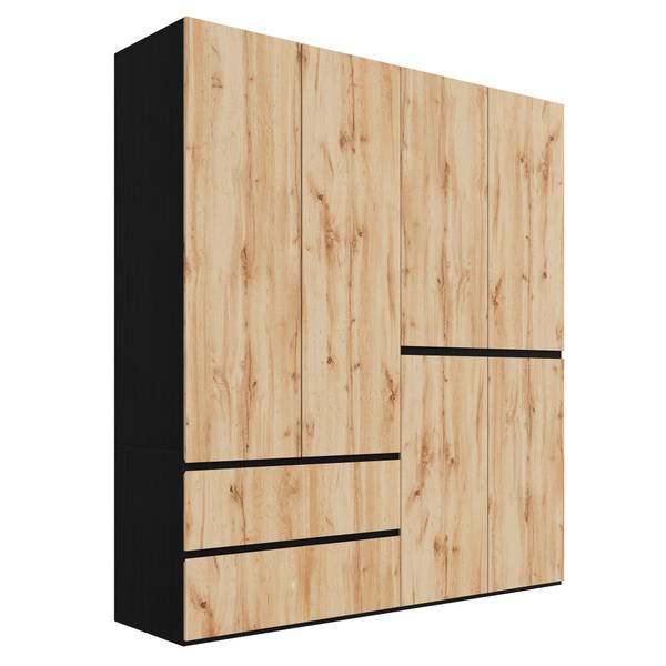 Kleiderschrank NATSHUAN148 Ⅴ Braun - Holzwerkstoff - 180 x 200 x 50 cm