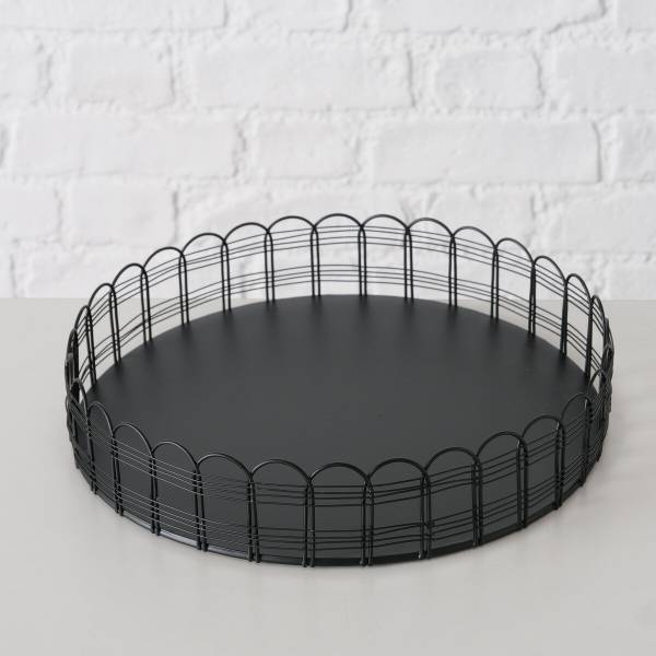 Tabletts WEIRA 2er Set Schwarz - Metall - 31 x 5 x 31 cm