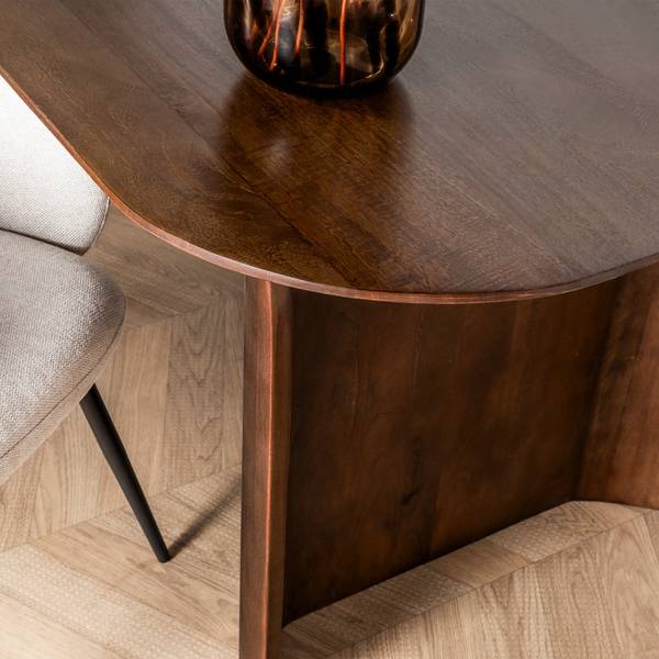 Esstisch DUMAI Braun - Holz teilmassiv - 200 x 76 x 90 cm