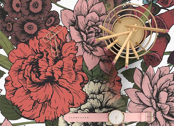 Teppich Verschiedene Blumen 36065 80 x 120 cm