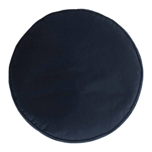 Sitzpuff Runder  Milano Blau - Cord - 55 x 35 x 55 cm