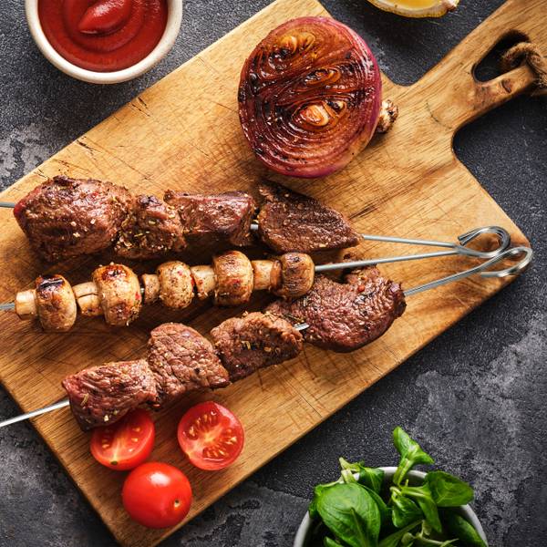 Schaschlikspieße aus Edelstahl 30er Set Silber - Metall - 3 x 31 x 1 cm