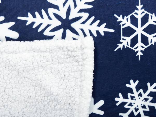 Kuscheldecke ANISE Blau - Weiß - Textil - 150 x 1 x 200 cm