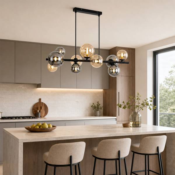 Pendelleuchte Frankenthal II Grau - Metall - 35 x 150 x 85 cm