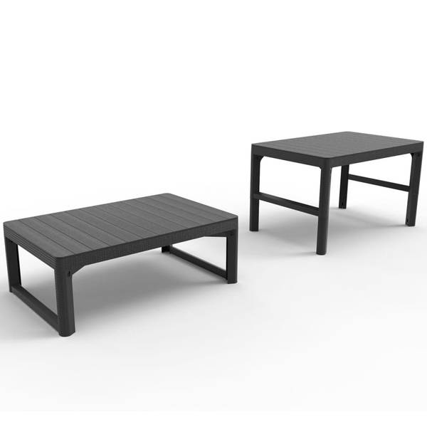 Gartentisch Lyon Grau - Polypropylen - 72 x 66 x 116 cm