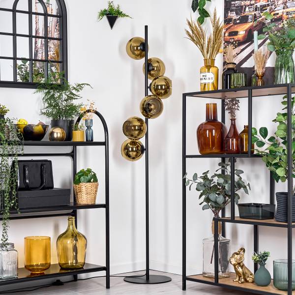 Stehlampe Cesaro Gold - Metall - 32 x 160 x 83 cm