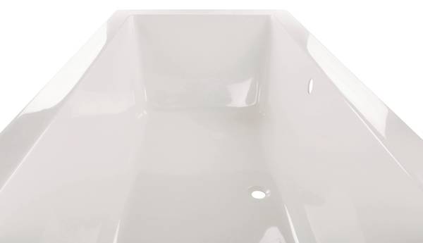 Badewanne ModernSquare2 3-teilig Träger Weiß - Kunststoff - 90 x 51 x 190 cm