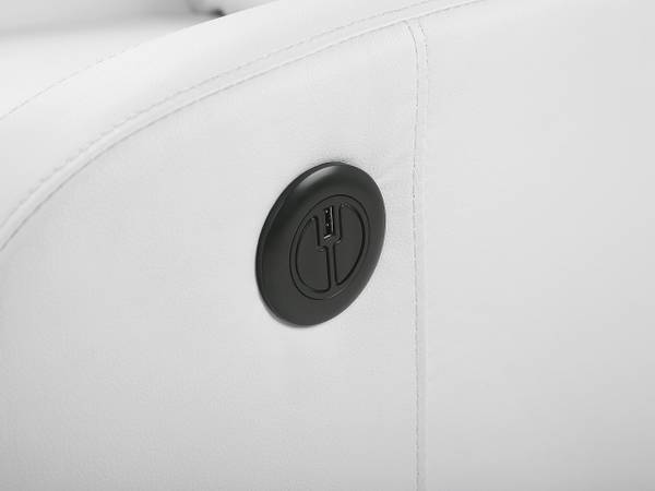 Fauteuil de relaxation VIRRAT Noir - Blanc - Cuir synthétique - 65 x 100 x 91 cm