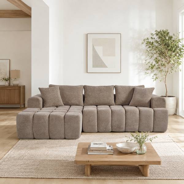 Ecksofa ZY-032 Grün - Webstoff - 250 x 59 x 160 cm