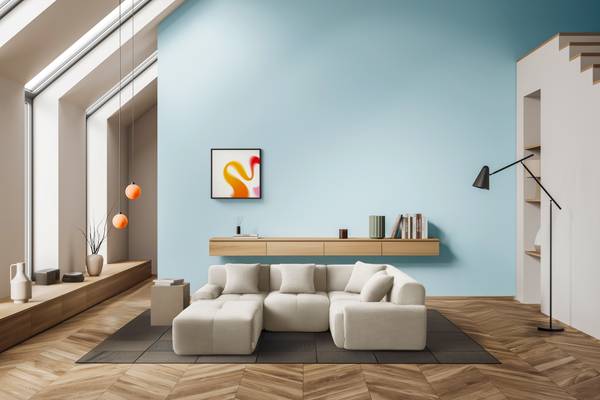 Hoekbank 4-zits met chaise longue MOUS crèmewit