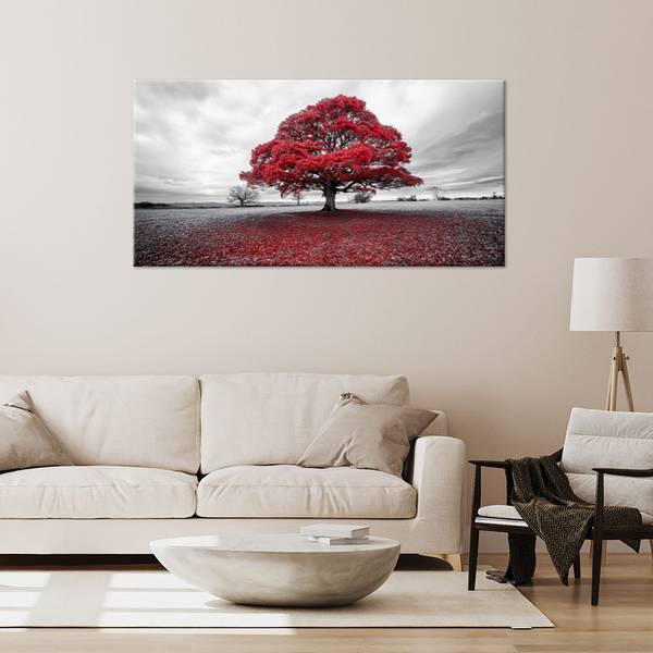 Canvas schilderij Bomen 100 x 50 cm