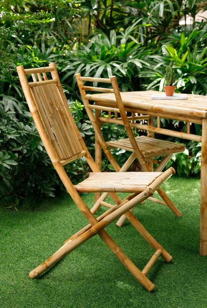 Gartenstühle MEDAN 2er Set Braun - Massivholz - 46 x 99 x 66 cm