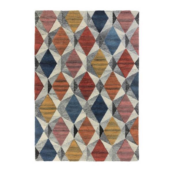 Tapis de salon RAYA Laine - Multicolore - 200 x 290 cm