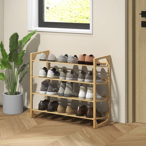 Schuhregal 837-511V00ND Braun - Bambus - 33 x 67 x 76 cm