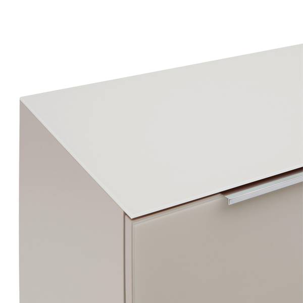 Lowboard SIENA Beige - Holzwerkstoff - Glas - 180 x 55 x 40 cm