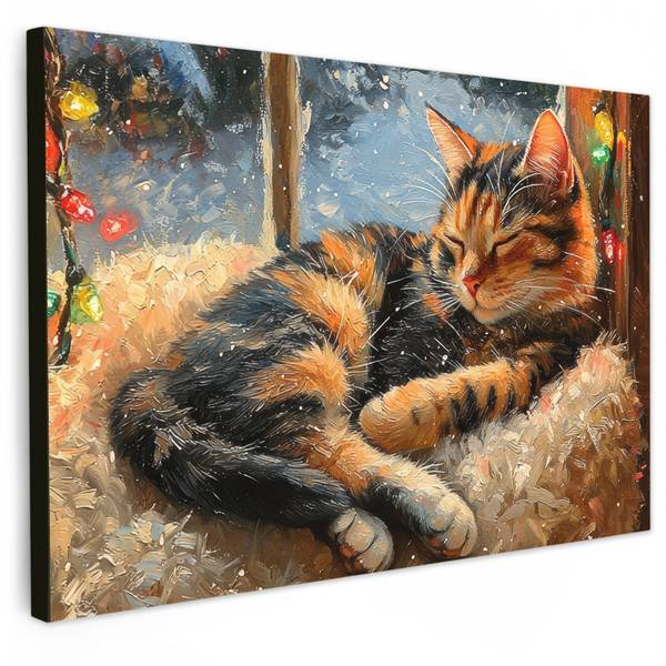 LEINWANDBILD Katze 90 x 60 cm