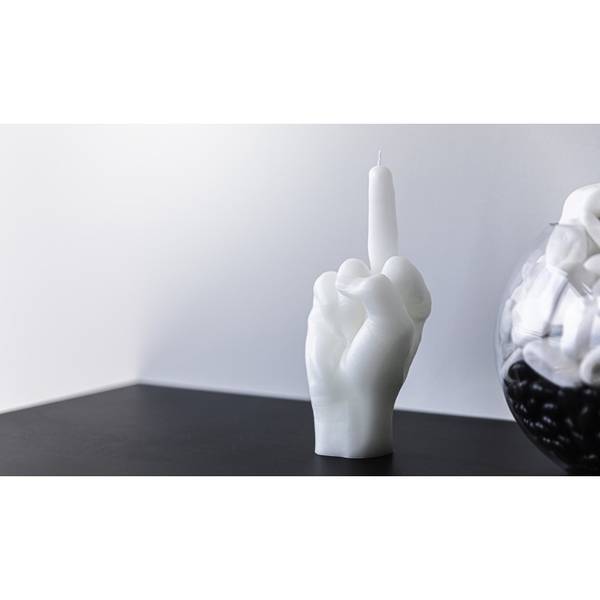 Bougie Majeur Blanc - Cire - 9 x 22 x 8 cm