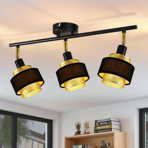 Plafondlamp Lancaster met 3 lichtbronnen zwart - metaal - 10 x 13 x 53 cm