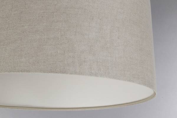 Hängeleuchte Boho Leinen Stoff Beige - Ecru - 40 x 20 x 90 cm