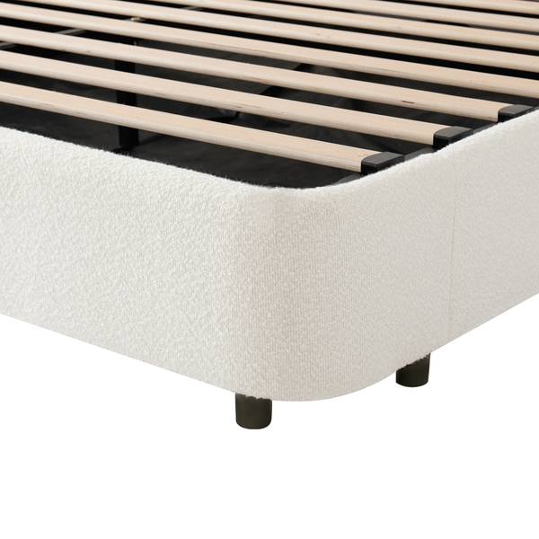 Polsterbett LucyLade Ⅱ Weiß - Holzwerkstoff - 267 x 99 x 215 cm