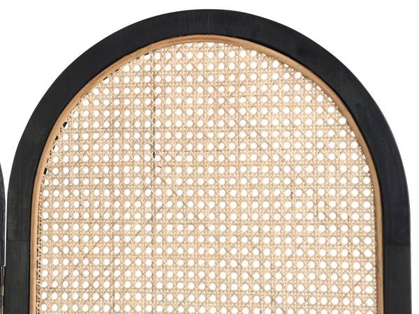 Paravent HANOI Schwarz - Holzwerkstoff - 2 x 180 x 150 cm