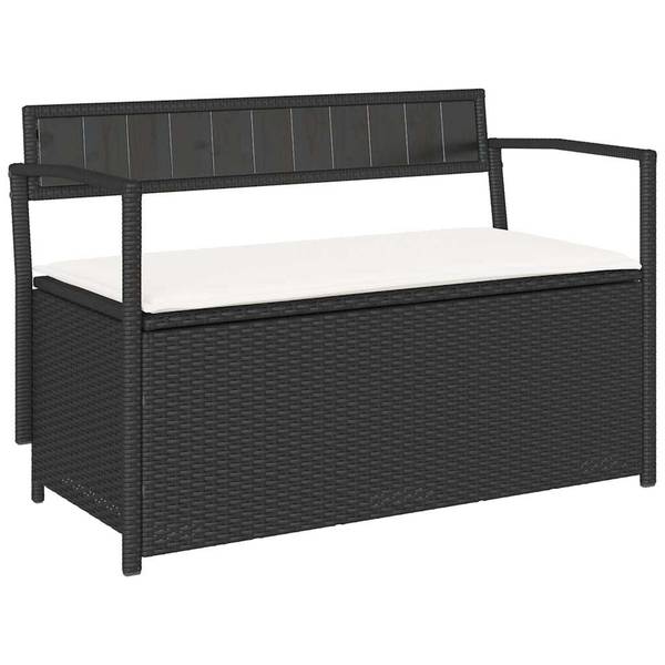 Banc avec espace de rangement 3043945 Noir - Crème