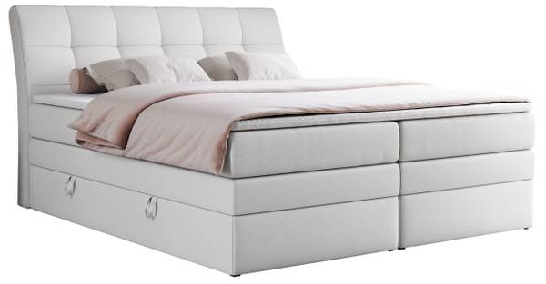 Boxspringbett GOLD 10 KING Weiß - Breite: 180 cm - H4