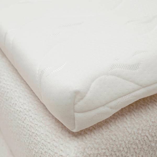 Bett LUNA Beige - Textil - Holz teilmassiv - 114 x 1 x 100 cm