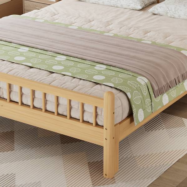 Holzbett MU4090 Ⅰ Braun - Kiefer - 147 x 84 x 208 cm