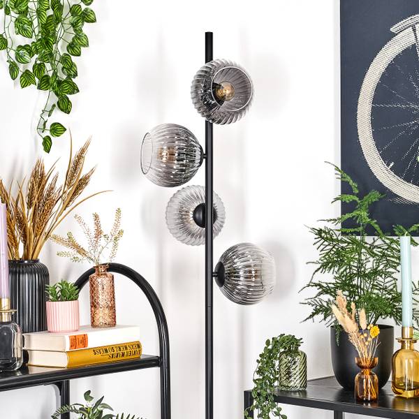 Stehlampe Cesaro Grau - Metall - 17 x 160 x 69 cm