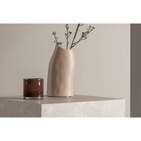 Vase en grès Ernst Rose foncé