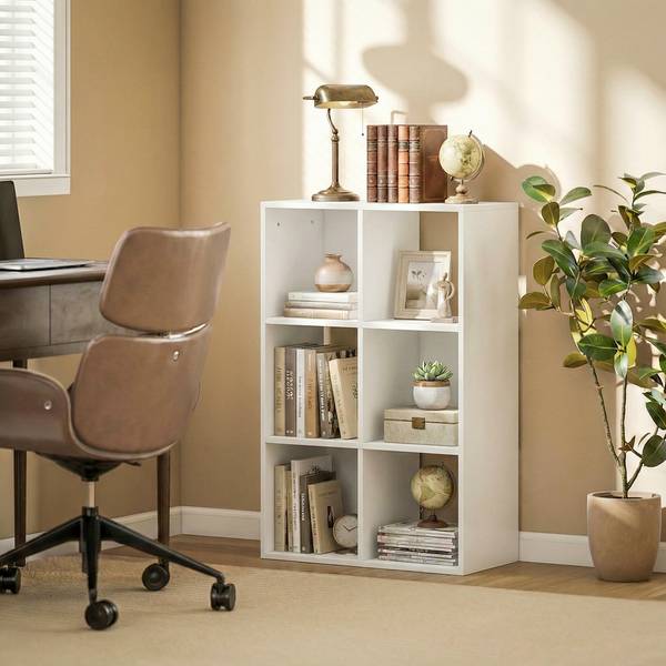 Bücherregal 833-423V90WT Weiß - Holzwerkstoff - 30 x 92 x 62 cm