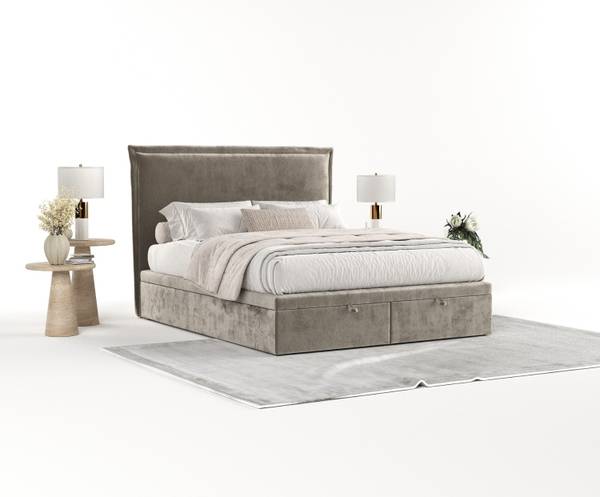 Polsterbett Eliot mit Stauraum Beige - Liegefläche Breite: 160 cm