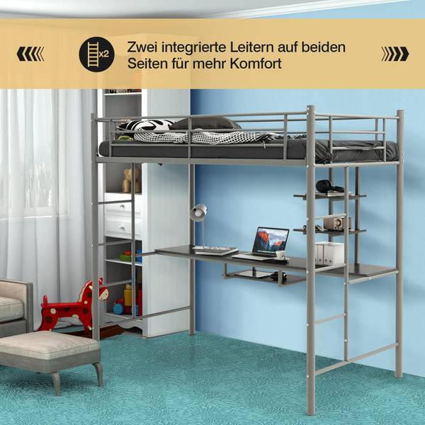 Hochbett HU10237 Silber