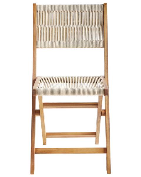 Set van 2 tuinstoelen PROSSEDI beige - bruin - bamboe - 42 x 84 x 50 cm