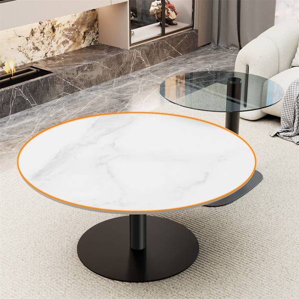 rund Couchtisch (2er Set) Marmor weiß kaufen